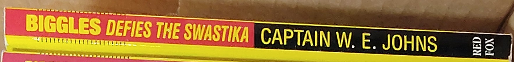 Captain W.E. Johns  BIGGLES DEFIES THE SWASTIKA spine of book image