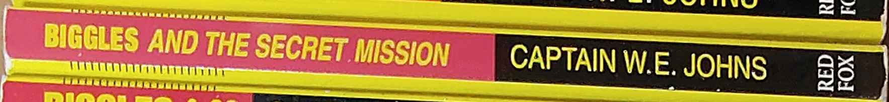 Captain W.E. Johns  BIGGLES AND THE SECRET MISSION spine of book image