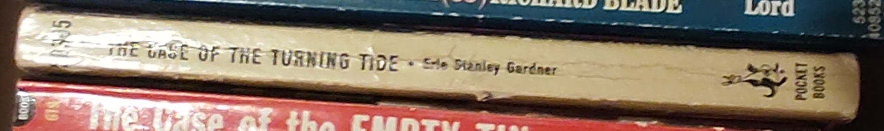Erle Stanley Gardner  THE CASE OF THE TURNING TIDE spine of book image