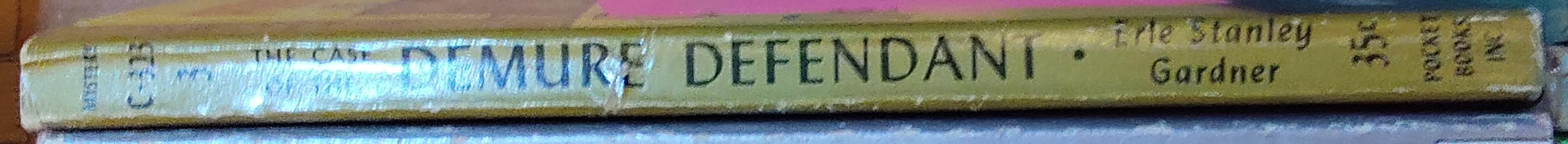 Erle Stanley Gardner  THE CASE OF THE DEMURE DEFENDANT spine of book image