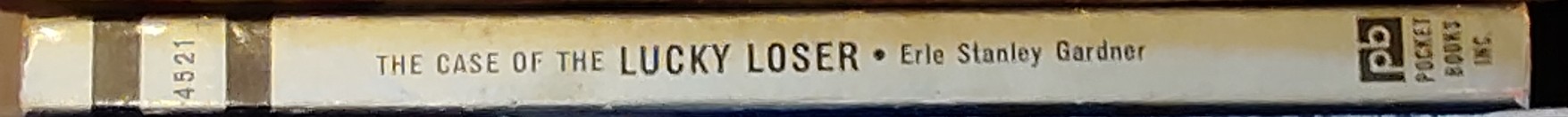 Erle Stanley Gardner  THE CASE OF THE LUCKY LOSER spine of book image