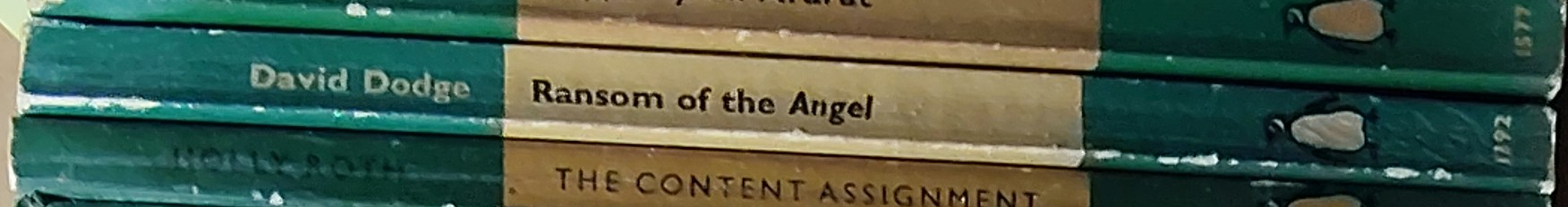 David Dodge  RANSOM OF THE ANGEL spine of book image