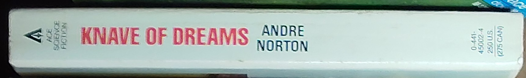 Andre Norton  KNAVE OF DREAMS spine of book image