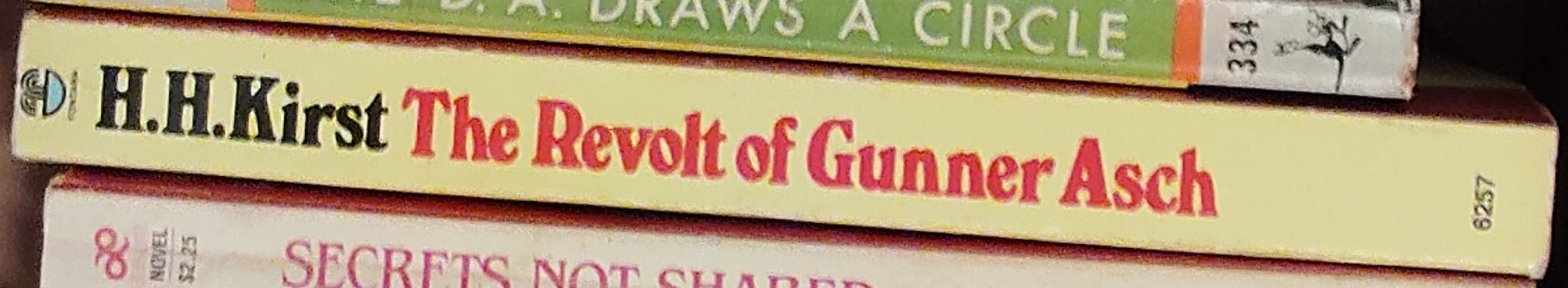 H.H. Kirst  THE REVOLT OF GUNNER ASCH spine of book image