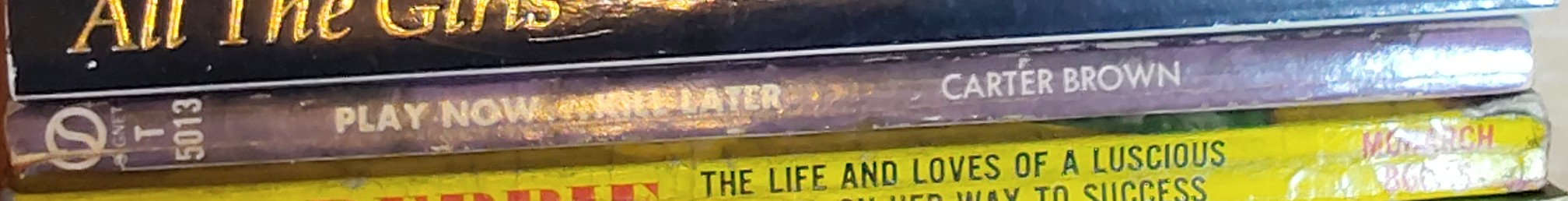 Carter Brown  PLAY NOW...KILL LATER spine of book image