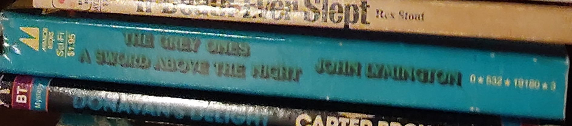 John Lymington  THE GREY ONES and A SWORD ABOVE THE NIGHT spine of book image
