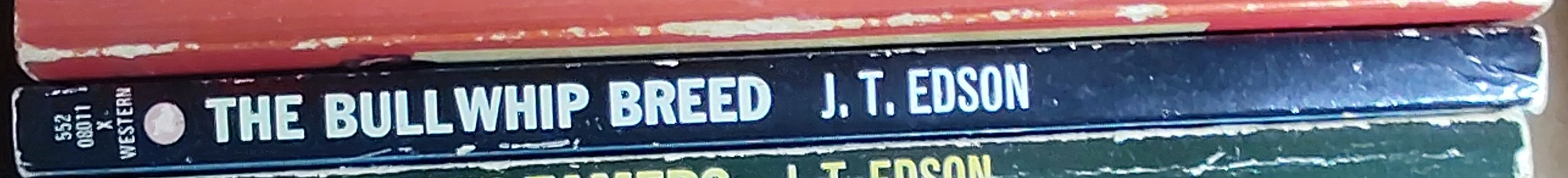 J.T. Edson  THE BULLWHIP BREED spine of book image