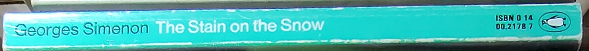 Georges Simenon  THE STAIN ON THE SNOW spine of book image