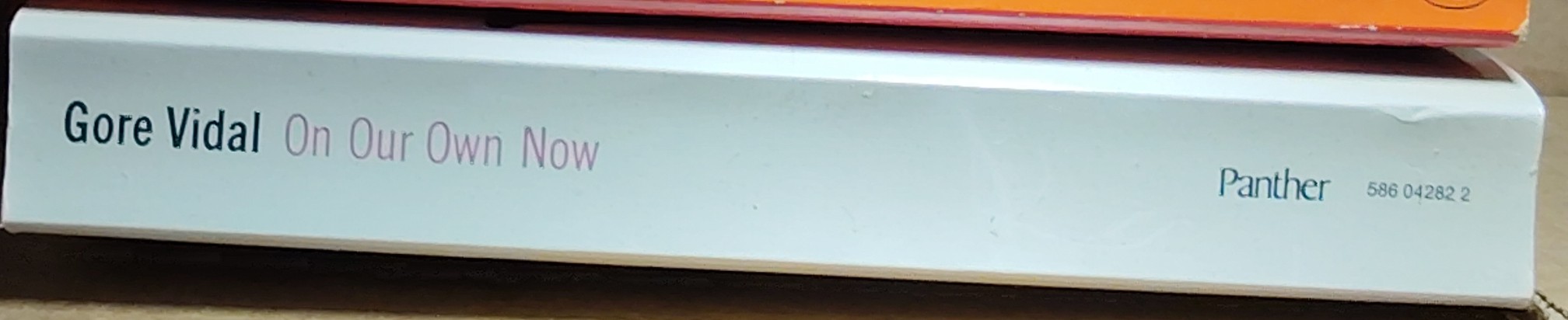 Gore Vidal  ON OUR OWN NOW spine of book image