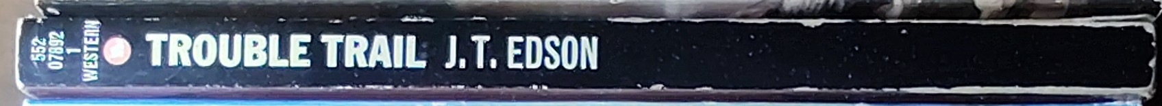 J.T. Edson  TROUBLE TRAIL spine of book image