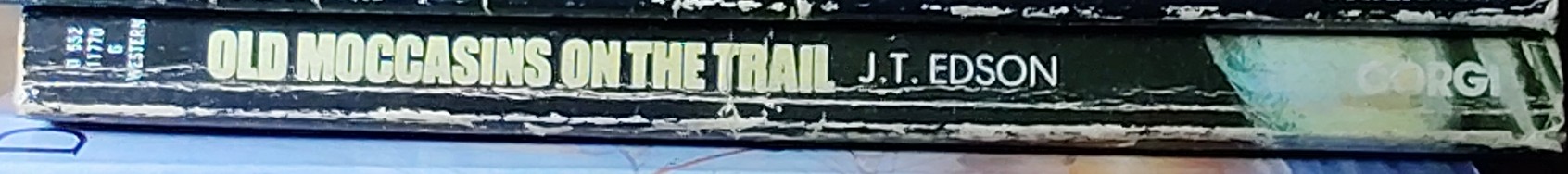 J.T. Edson  OLD MOCCASINS ON THE TRAIL spine of book image