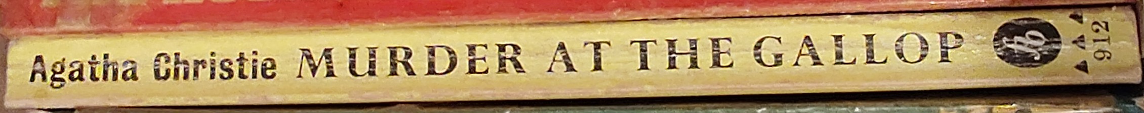 Agatha Christie  MURDER AT THE GALLOP [Film tie-in of AFTER THE FUNERAL] spine of book image