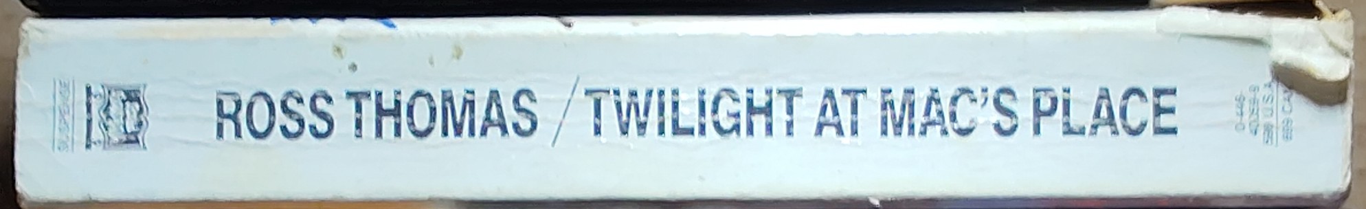 Ross Thomas  TWILIGHT AT MAC'S PLACE spine of book image