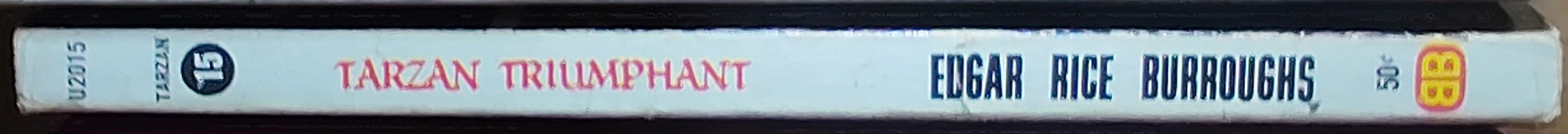 Edgar Rice Burroughs  TARZAN TRIUMPHANT spine of book image
