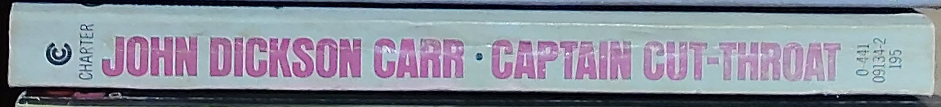 John Dickson Carr  CAPTAIN CUT-THROAT spine of book image