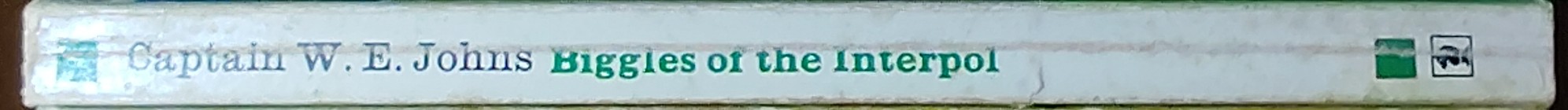 Captain W.E. Johns  BIGGLES OF THE INTERPOL spine of book image