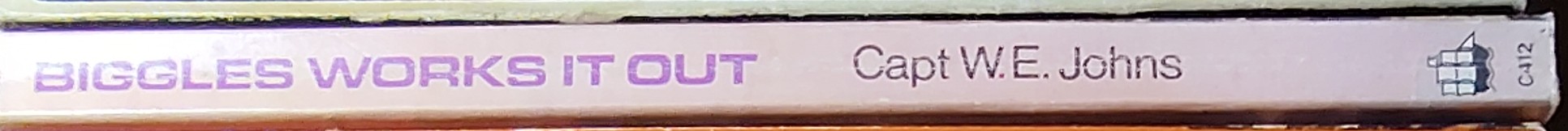 Captain W.E. Johns  BIGGLES WORKS IT OUT spine of book image