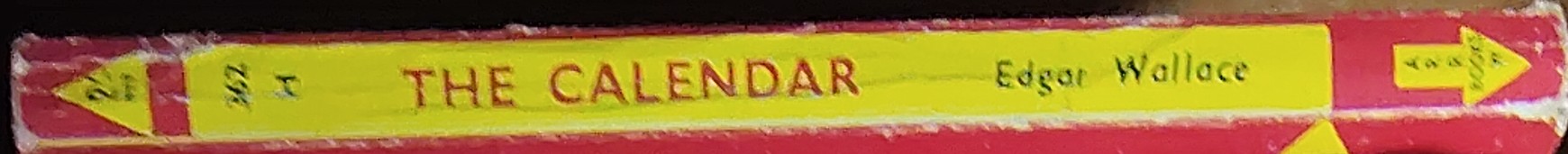 Edgar Wallace  THE CALENDAR spine of book image