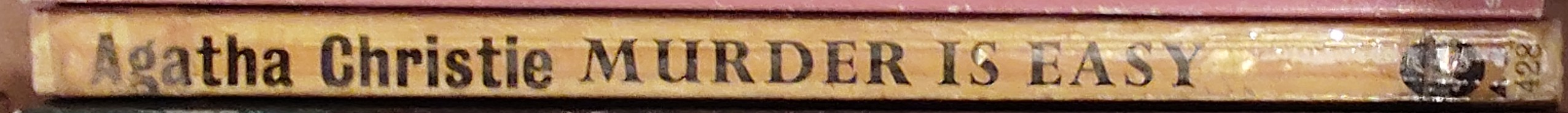Agatha Christie  MURDER IS EASY... spine of book image