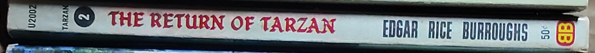 Edgar Rice Burroughs  THE RETURN OF TARZAN spine of book image