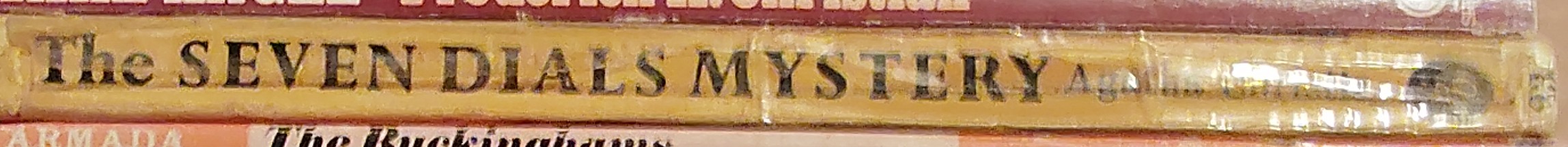 Agatha Christie  THE SEVEN DIALS MYSTERY spine of book image