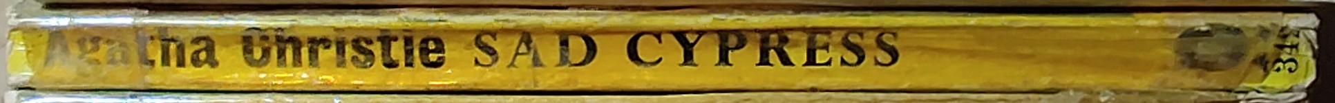 Agatha Christie  SAD CYPRESS spine of book image