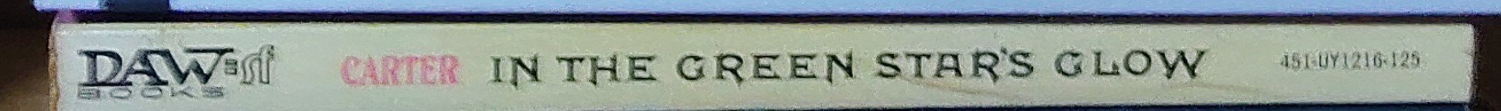 Lin Carter  IN THE GREEN STAR'S GLOW spine of book image