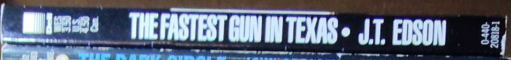 J.T. Edson  THE FASTEST GUN IN TEXAS spine of book image