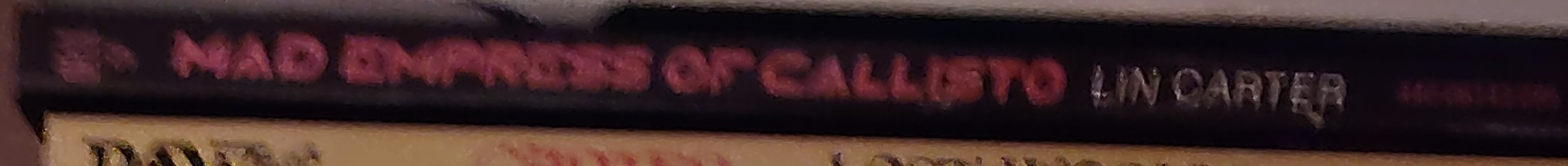 Lin Carter  MAD EMPRESS OF CALLISTO spine of book image