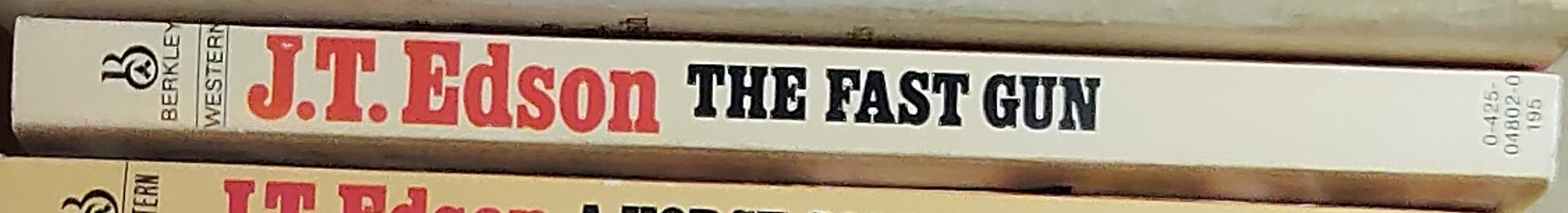 J.T. Edson  THE FAST GUN spine of book image
