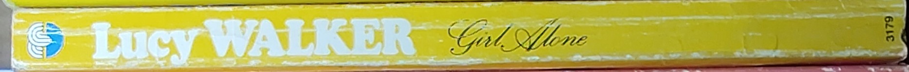 Lucy Walker  GIRL ALONE spine of book image