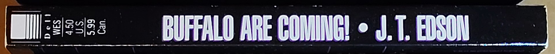 J.T. Edson  BUFFALO ARE COMING! spine of book image