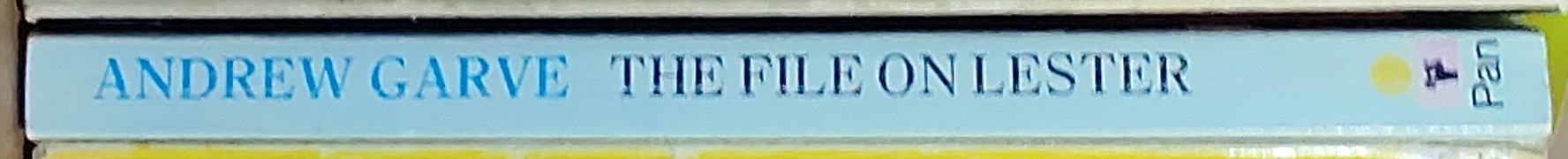 Andrew Garve  THE FILE ON LESTER spine of book image