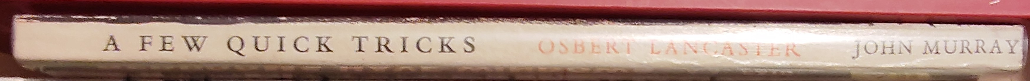 Osbert Lancaster  A FEW QUICK TRICKS spine of book image