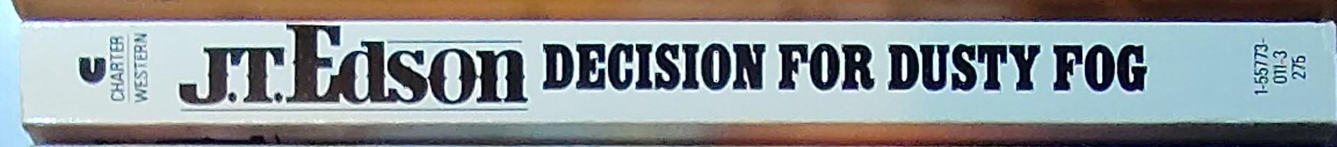 J.T. Edson  DECISION FOR DUSTY FOG spine of book image