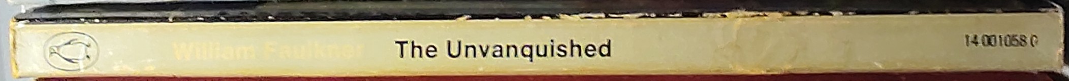 William Faulkner  THE UNVANQUISHED spine of book image