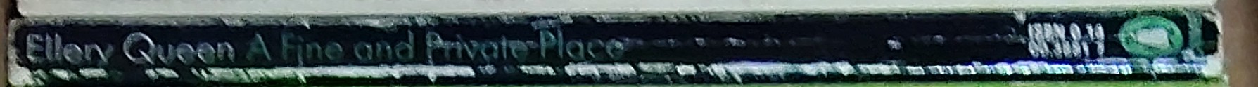 Ellery Queen  A FINE AND PRIVATE PLACE spine of book image