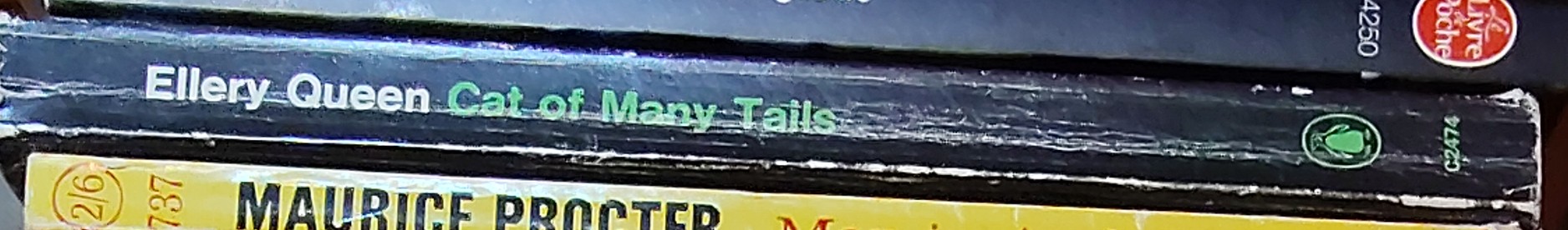 Ellery Queen  CAT OF MANY TALES spine of book image