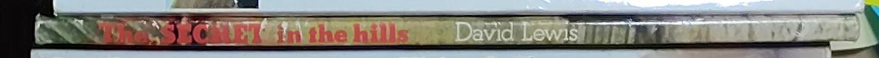 David Lewis  THE SECRET IN THE HILLS spine of book image