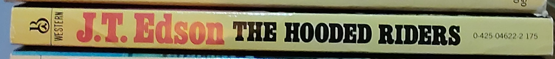 J.T. Edson  THE HOODED RIDERS spine of book image