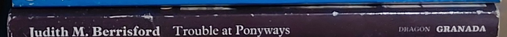 Judith M. Berrisford  TROUBLE AT PONYWAYS spine of book image