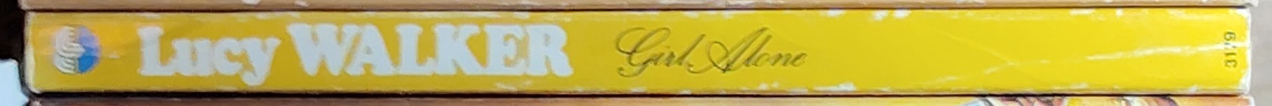 Lucy Walker  GIRL ALONE spine of book image