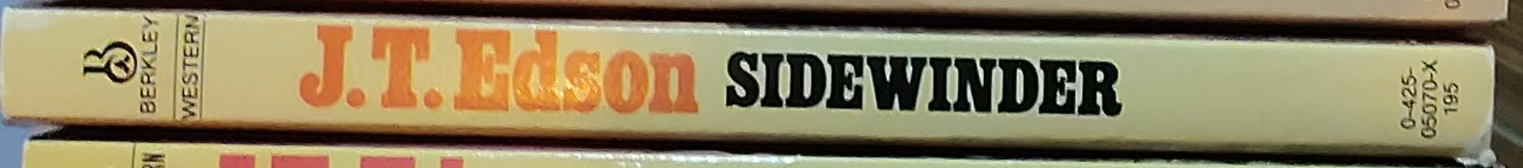 J.T. Edson  SIDEWINDER spine of book image