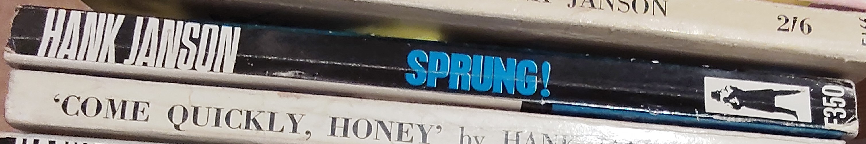 Hank Janson  SPRUNG! spine of book image