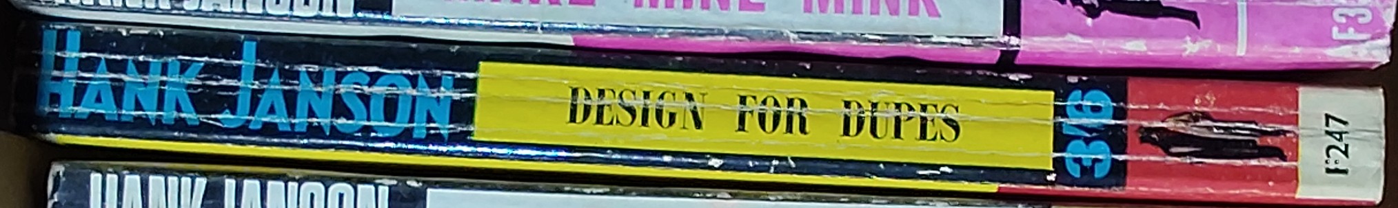 Hank Janson  DESIGN FOR DUPES spine of book image