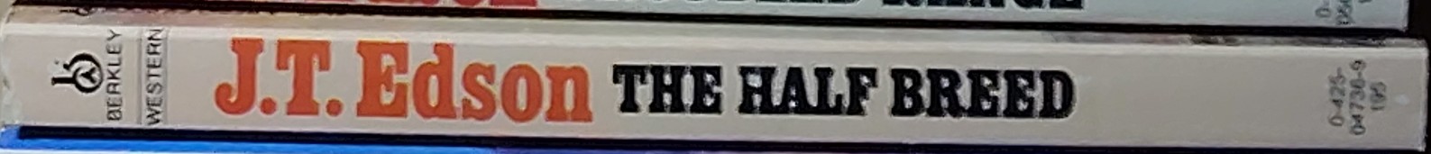 J.T. Edson  THE HALF BREED spine of book image