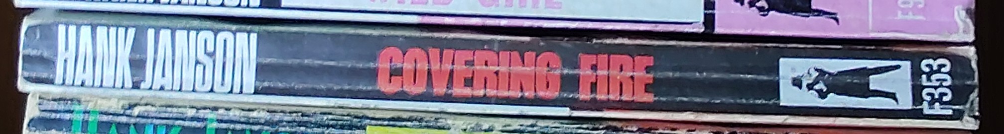 Hank Janson  COVERNIG FIRE spine of book image