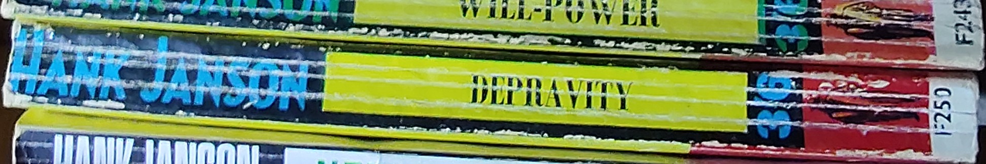 Hank Janson  DEPRAVITY spine of book image