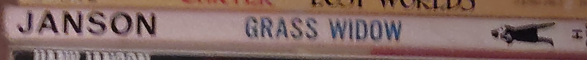 Hank Janson  GRASS WIDOW spine of book image