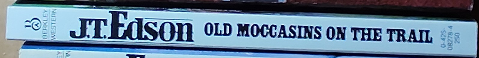 J.T. Edson  OLD MOCCASINS ON THE TRAIL spine of book image